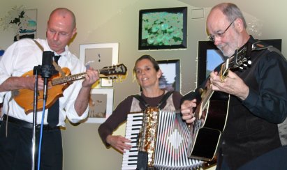 All of us; mandolin, accordian, guitar