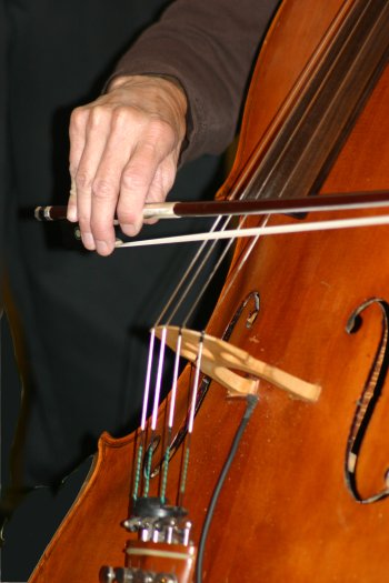 The cello and the bow hand